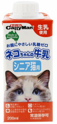 JAN 4974926010343 キャティーマン ネコちゃんの牛乳 シニア猫用(200ml) ドギーマンハヤシ株式会社 ペット・ペットグッズ 画像