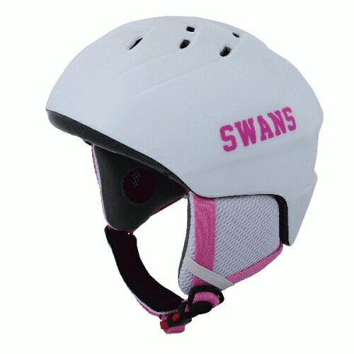 JAN 4984013137280 SWANS スワンズ 子供用 6歳～12歳 ヘルメット スキー スノーボード フリーライドモデル H-41 W/PI ホワイト×ピンク 山本光学株式会社 スポーツ・アウトドア 画像