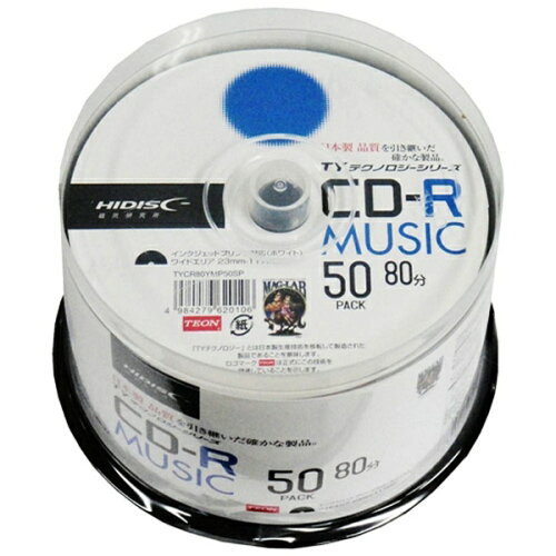 JAN 4984279620106 HIDISC 音楽用 48倍速 CD-R TYCR80YMP50SP 株式会社磁気研究所 TV・オーディオ・カメラ 画像
