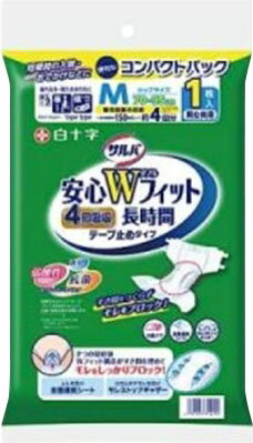 JAN 4987603354494 サルバ 安心Wフィット Mサイズ(1枚入) 白十字株式会社 医薬品・コンタクト・介護 画像