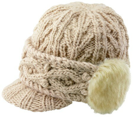JAN 4995312115039 メイダイ 耳まで暖かい手編み帽子 ベージュ 株式会社メイダイ スポーツ・アウトドア 画像