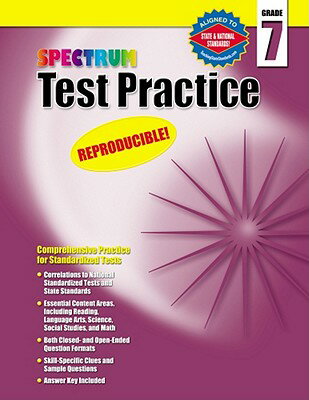 ISBN 9781577689775 Spectrum Test Practice Grade 7 /MCGRAW HILL LEARNING MATERIALS/McGraw-Hill 本・雑誌・コミック 画像