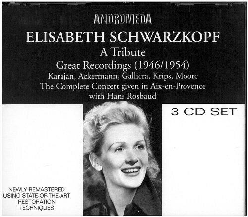 EAN 3030257450065 シュヴァルツコップ S / アリア＆歌曲集 1946-54年 輸入盤 CD・DVD 画像
