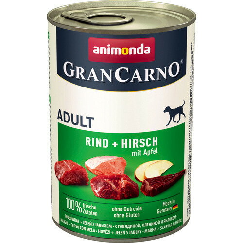 EAN 4017721827539 アニモンダ 犬用 グランカルノ 缶 アダルト 牛肉・鹿肉・リンゴ(400g) ペット・ペットグッズ 画像
