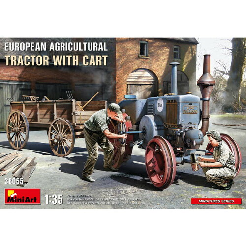 EAN 4820183314628 ミニアート 1/35 ヨーロッパ 農業用トラクター ＆ 荷車 プラモデル ホビー 画像