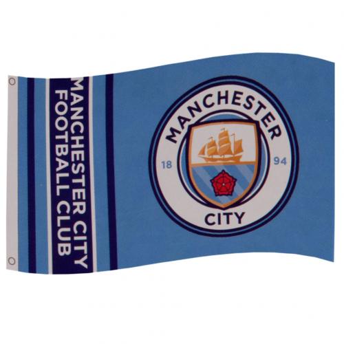 EAN 5051586001436 Manchester City F.C. Flag WM / マンチェスター・シティFC旗WM スポーツ・アウトドア 画像