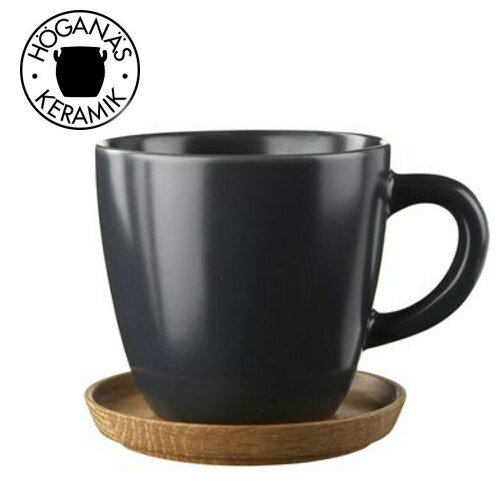 EAN 7310632573012 hoganas keramik ホガナス ケラミック コーヒーカップ ウッドソーサー  257301 キッチン用品・食器・調理器具 画像