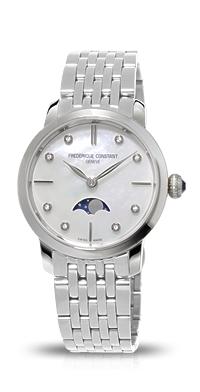EAN 7688200243347 Frederique Constant Slimline Analog Display Swiss Quartz Silver Watch FC206MPWD1S6B レディース 腕時計 画像