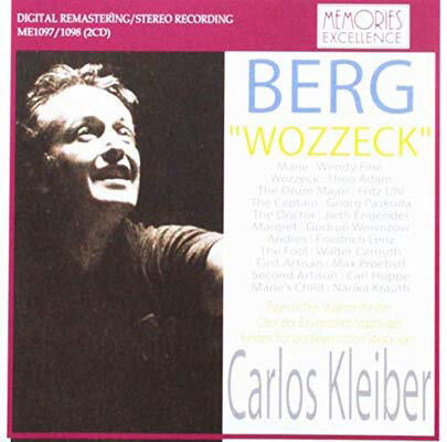EAN 8249194010972 Berg ベルク / Wozzeck: C.kleiber / Bavarian State Opera T.adam W.fine Uhl Paskuda 1970 輸入盤 CD・DVD 画像