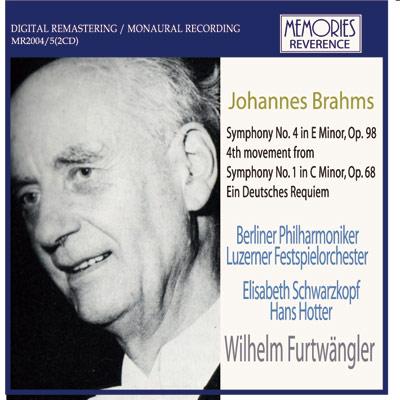 EAN 8249194020049 Brahms ブラームス / 交響曲第4番 1948年10月22日 、他 フルトヴェングラー＆ベルリン・フィル、他 2CD 輸入盤 CD・DVD 画像