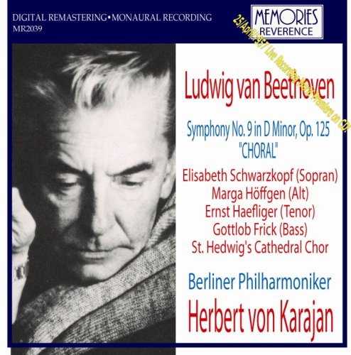 EAN 8249194020391 Sym.9: Karajan / Bpo Schwarzkopf Hoffgen Haefliger Frick (1957) CD・DVD 画像