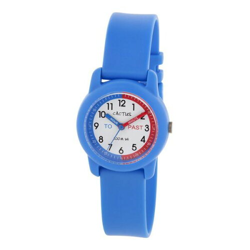EAN 9330037016509 カクタス キッズ腕時計 ティーチングウォッチ ブルー CAC-69-M03 ホワイト×ブルー 腕時計 画像