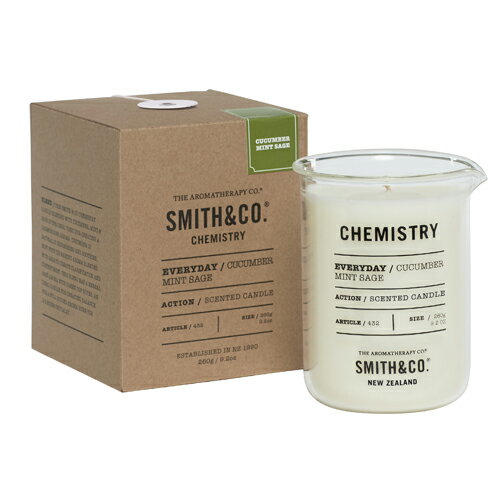 EAN 9420005344267 三和トレーディング Smith＆Co. Chemistry Candle ケミストリーキャンドル Cucumber Mint Sage 美容・コスメ・香水 画像