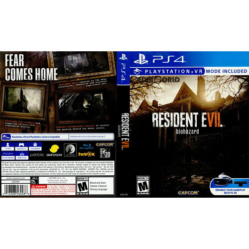 UPC 0013388560288 PS4 北米版 Resident Evil 7 Biohazard カプコン テレビゲーム 画像