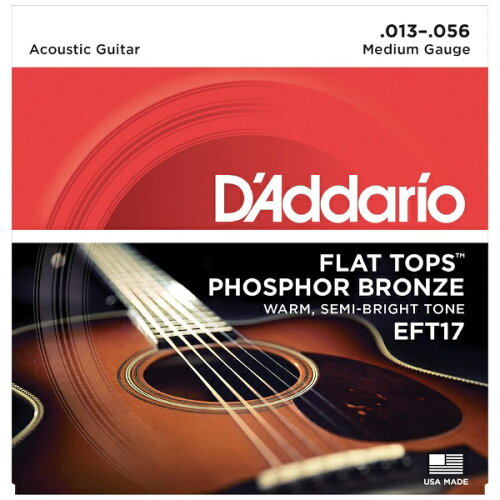 UPC 0019954121242 D’Addario (ダダリオ) アコースティックギター弦 EFT17 楽器・音響機器 画像