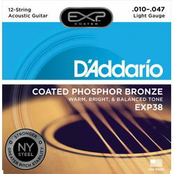 UPC 0019954934996 Daddario コーティング・アコーステックギター弦　EXP38（12弦） 楽器・音響機器 画像