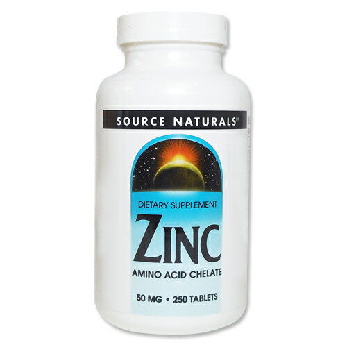 UPC 0021078003304 Source Naturals Zinc Amino Acid Chelate 250 TABLETS ダイエット・健康 画像
