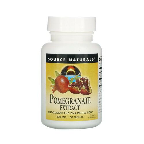 UPC 0021078016274 Source Naturals Pomegranate Extract 60 tabs 500mg ダイエット・健康 画像