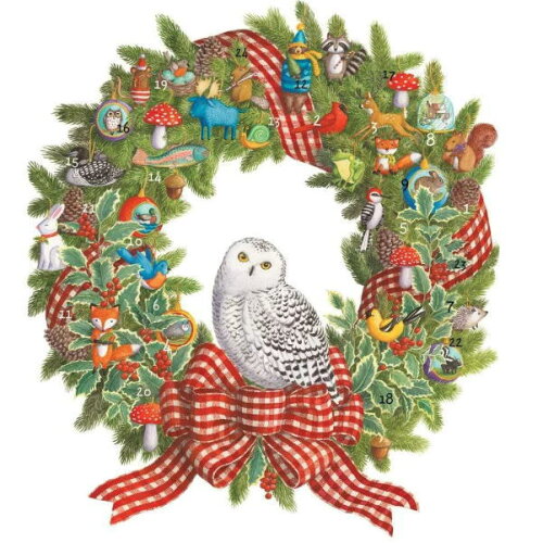 UPC 0025096904292 Snowy Owl Wreath Advent Calendar 本・雑誌・コミック 画像