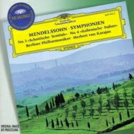 UPC 0028944974324 Mendelssohn メンデルスゾーン / 交響曲第3番 スコットランド 、第4番 イタリア 、フィンガルの洞窟 カラヤン＆ベルリン・フィル 輸入盤 CD・DVD 画像
