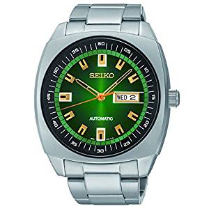 UPC 0029665176677 SEIKO セイコー 腕時計 Analog Display Green Dial Automatic Silver Toned Steel Watch SNKM97 メンズ 腕時計 画像