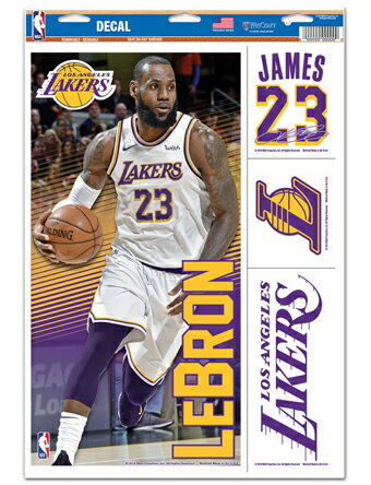 UPC 0032085414762 NBA Los Angeles Lakers Lebron James マルチデコールステッカー スポーツ・アウトドア 画像