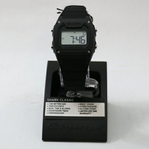 UPC 0038461008723 Free Style/フリースタイル FS101812 SHARK CLASSIC SILICONE BLACK 腕時計 画像