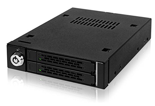 UPC 0045556005918 Icy Dock Cremax 2x 2.5インチ SATA 3 HDD/SSD搭載用モバイルラック 3.5インチベイサイズ対応メタル黒モデル CS5023 MB992SK-B パソコン・周辺機器 画像