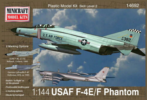 UPC 0048051146926 ミニクラフト 1/144 アメリカ空軍 F-4E/Fファントム プラモデル プラッツ ホビー 画像