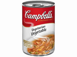UPC 0051000011510 キャンベル 濃縮スープ ベジタリアンベジタブル 英語ラベル 298g 食品 画像