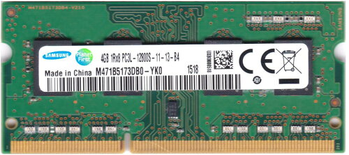 UPC 0053119832635 SAMSUNG 低電圧メモリ PC3L-12800S DDR3L-1600 4GB SO-DIMM 204pin ノートパソコン用メモリ M471B5173DB0-YK0 パソコン・周辺機器 画像
