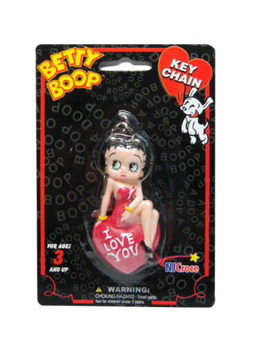 UPC 0054382021733 Betty Boop (ベティ ブープ)I LOVE YOU 3Dキーチェーン 日用品雑貨・文房具・手芸 画像