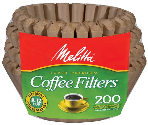 UPC 0055437629577 Melitta コーヒーフィルター バスケットタイプ 8～12カップ用 200枚 ナチュラルブラウン キッチン用品・食器・調理器具 画像