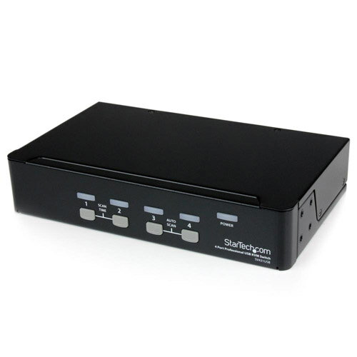 UPC 0065030787192 StarTech スターテック SV431USB 4ポート VGA対応USB接続KVMスイッチ USBハブ内蔵 パソコン・周辺機器 画像