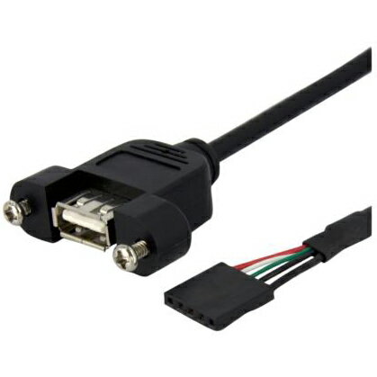 UPC 0065030835428 StarTech スターテック USBPNLAFHD1 USB 2.0パネルマウント型変換ケーブル 30cm パソコン・周辺機器 画像