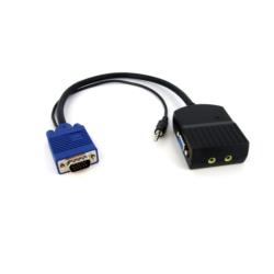 UPC 0065030839778 StarTech スターテック ST122LEA ブラック 2ポートVGAビデオ分配器 USBバスパワー/オーディオ対応 パソコン・周辺機器 画像
