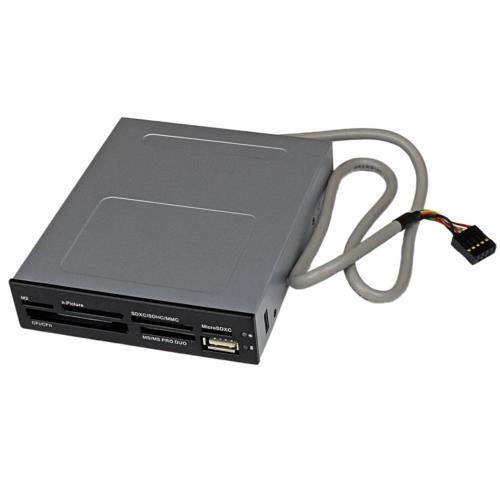 UPC 0065030851121 StarTech.com 内蔵型USB 2.0マルチメディアカードリーダー 35FCREADBK3 パソコン・周辺機器 画像