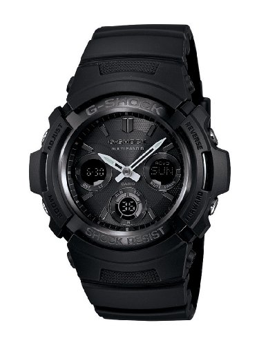 UPC 0079767954352 CASIO G-SHOCK　腕時計 AWG-M100B-1A オールブラック 腕時計 画像