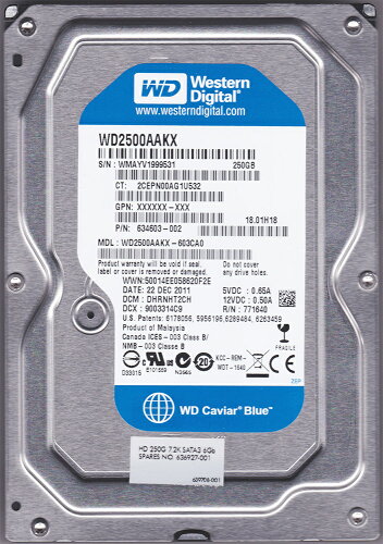 UPC 0080177658785 WESTERN DIGITAL 内蔵 ハードディスク SATA 3.5インチ 250GB WD2500AAKX 7200回転 パソコン・周辺機器 画像