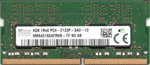 UPC 0098377836926 SK hynix PC4-17000S 4GB SO-DIMM 260pin ノートパソコン用メモリ HMA451S6AFR8N-TF パソコン・周辺機器 画像