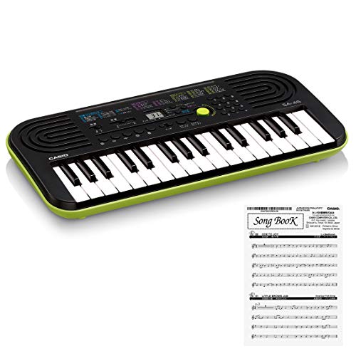 UPC 0130501557373 カシオ 電子ミニキーボード 32ミニ鍵盤 SA-46 ブラック&グリーン 楽器・音響機器 画像