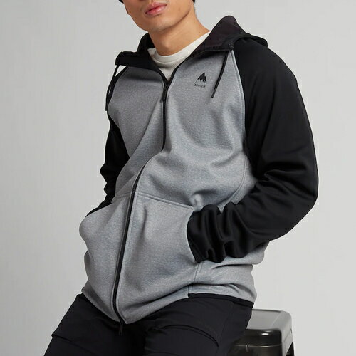 UPC 0190450929829 BURTON メンズ クラウン ウェザープルーフフルジップフリース グレーヘザー/トゥルーブラック 22023100022 スポーツ・アウトドア 画像
