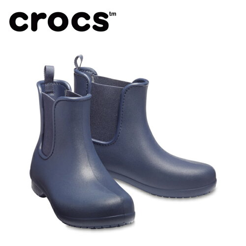 UPC 0191448216488 クロックス レディース 長靴 Women s Crocs Freesail Chelsea Boot W7：23.0cm/Navy×Navy 204630 靴 画像