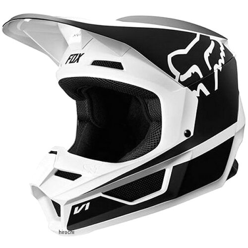 UPC 0191972050619 FOX フォックス オフロードヘルメット V1 ユース ヘルメット プリズム ブラック/ホワイトYS/47-48cm 車用品・バイク用品 画像