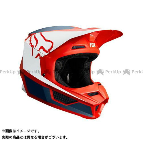 UPC 0191972074905 FOX フォックス オフロードヘルメット V1 プリズム ヘルメット ネイビー/レッドS/55-56cm 車用品・バイク用品 画像
