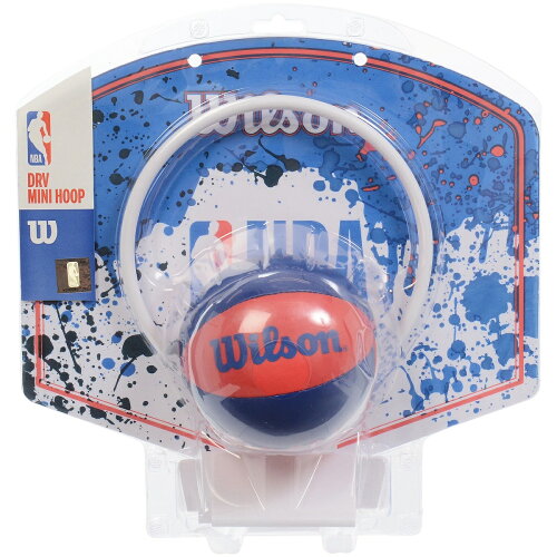 UPC 0194979037829 Wilson ウイルソン バスケットボール用ゴール NBA TEAM MINI HOOP RWB チーム ミニ フープ NBAロゴ ユニセックス大人 WTBA1302NBARD ボード幅28.5cm×高さ24cm / ボール直径 : 約10cm RED/WHITE/BLUE スポーツ・アウトドア 画像