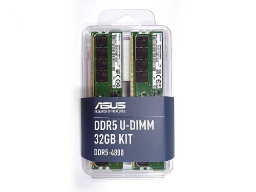 UPC 0195553457088 ASUS DDR5 U-DIMM 32GB KIT DDR5UDIMM32GBKIT パソコン・周辺機器 画像