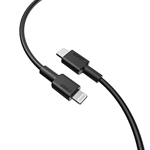 UPC 0600310697527 AUKEY USB-C to Lightningケーブル 1.2m ブラック CB-CL13-BK スマートフォン・タブレット 画像