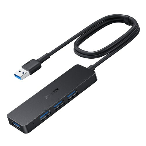 UPC 0631390543121 AUKEY USBハブ USB 3.0 4ポート出力 CB-H37-BK パソコン・周辺機器 画像