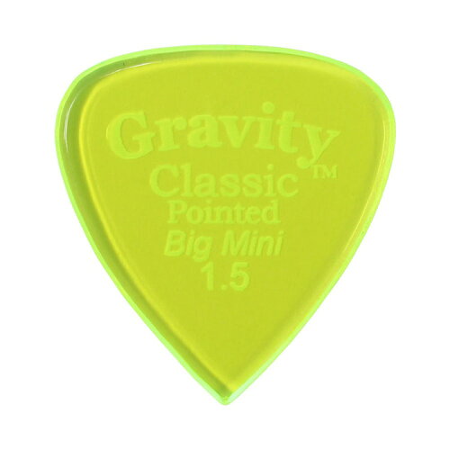 UPC 0644042584533 Gravity Guitar Picks Classic Pointed Big Mini GCPB15P/1.5 mm, Fluorescent Green 楽器・音響機器 画像